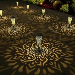 Set 4 lampi solare de exterior, lumini solare decorative cu efect luminos