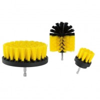 Set 3 perii pentru curatare, universale, cu adaptor pentru bormasina