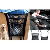 Organizator auto intre scaune, tip plasa elastica, 29 x 24.5 cm, negru