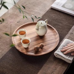 Farfurie din lemn diametru 25 cm, natur