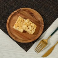 Farfurie din lemn diametru 25 cm, natur