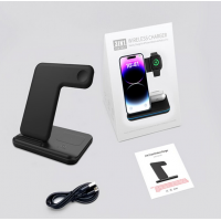 Statie de Incarcare Wireless 3 in 1, Fast Charge 15 W