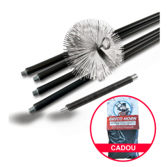 Trusa profesionala pentru curatare cos de fum, 6 m + arici 200 mm + PUDRA CADOU