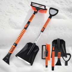 Set Lopata zapada , 5 in 1, Perie, Racleta, 2 Lopeti, Rotativa, Telescopica