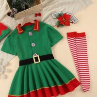 Costum spiridus pentru fetite, 1-3 ani