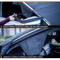 Husa parbriz auto, dimensiune 138 cm x 148 cm, culoare neagra