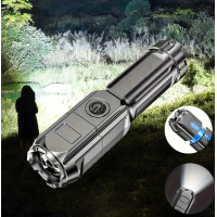Lanterna militara puternica cu acumulator 800 mAh indicator baterie, usb, 300 metri