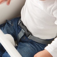 Scaun de masa reglabil pentru bebelusi, cu suport pentru picioare si centura de siguranta, 6-32 luni