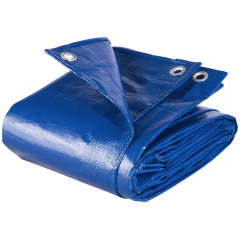 Prelata impermeabila 6 m X 10 m, densitate 80 G/MP, cu inele pe margini Prelata impermeabila 6 m X 10 m, densitate 80 G/MP, cu inele pe margini