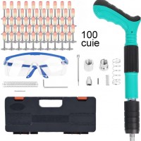 Pistol manual pentru cuie de beton cu 100 cuie rotunde, 7.3 mm Pistol manual pentru cuie de beton cu 100 cuie rotunde, 7.3 mm