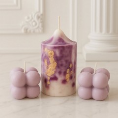 Pachet 3 lumanari Luxe Amethyst Glow Pachet 3 lumanari Luxe Amethyst Glow