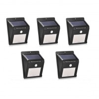 Set 5 x Lampa solara de perete cu senzor miscare 30 LED Set 5 x Lampa solara de perete cu senzor miscare 30 LED