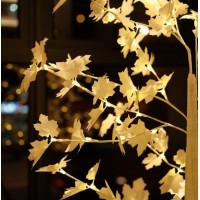 Copacel Aurora Alba, decorativ, frunze luminoase, suport alb finisaj premium, alb cald, 1.70 m