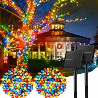 1 + 1 Gratis Instalatie solara 100 LED, exterior, Multicolor