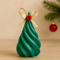 Lumanare decorativa „Magie de Smarald” eleganta festiva handmade pentru Craciun + ambalaj de cadou