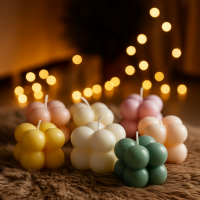 Set 20 Lumanari Sculpturale Bubble Luxe Pastel - Handmade din Ceara Naturala cu Arome Franceze Fine Set 20 Lumanari Sculpturale Bubble Luxe Pastel - Handmade din Ceara Naturala cu Arome Franceze Fine