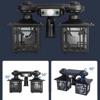 1 + 1 Gratis Felinar solar dublu cu senzor si telecomanda, 192 led-uri, iluminare solara puternica