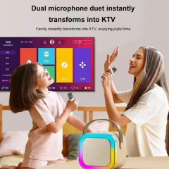 Set karaoke cu difuzor, 2 microfoane, raza actiune 10 m, efecte de voce, bluetooth 5.3 Set karaoke cu difuzor, 2 microfoane, raza actiune 10 m, efecte de voce, bluetooth 5.3