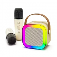Set karaoke cu difuzor, 2 microfoane, raza actiune 10 m, efecte de voce, bluetooth 5.3
