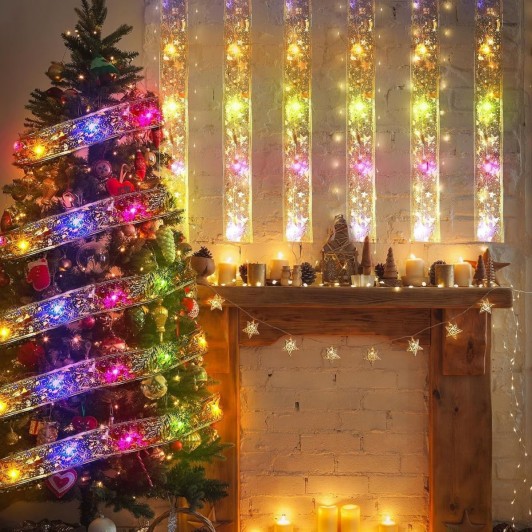 Beteala cu LED, panglica luminoasa, 5 Metri, 50 LED-uri, Multicolor Beteala cu LED, panglica luminoasa, 5 Metri, 50 LED-uri, Multicolor