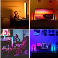 Set 2 lampi ambientale cu telecomanda, jocuri de lumini, pentru divertisment, multicolore