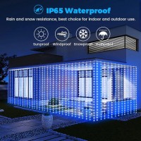 Instalatie perdea interconectabila 9x1 Metri, 360 LED, Albastru