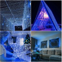 Instalatie perdea interconectabila 9x1 Metri, 360 LED, Albastru