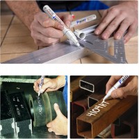 1 + 1 Gratis Marker alb cu vopsea, retus, paint, multi suprafete, rezistenta pana 80 grade C