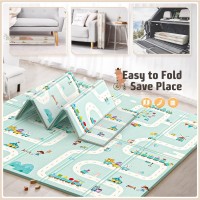 Covor de joaca cu doua fete, termic, 200 x 150 x 1 cm, pliabil, antiderapant, protectie la lovituri