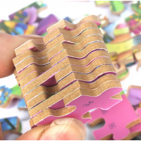 Puzzle Cei Trei Purcelusi, 60 de Piese din Lemn in Cutie Metalica, Dezvoltare Abilitati Cognitive