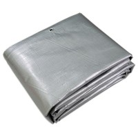 Prelata 4 m x 6 m, inele aluminiu, colturi ranforsate, 3 straturi protectie, gri, densitate 150 gr Prelata 4 m x 6 m, inele aluminiu, colturi ranforsate, 3 straturi protectie, gri, densitate 150 gr
