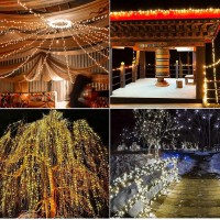 1 + 1 Gratis Instalație Solară 30 Globuri de Cristal LED, 6.5 m fiecare, Alb Cald