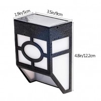 4 x Lampa solara cu senzor geometric cu lumina calda, design retro, IP65