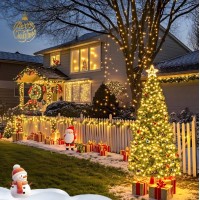 Instalatie alb cald pentru interior/exterior, 8 programe, alimentare 220V, LED, IP44, 30 m