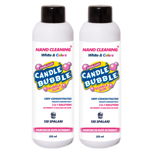 1+1 Gratis Detergent de rufe Nano Cleaning Bubble Gum curatare + balsam + parfum de rufe 130 spalari