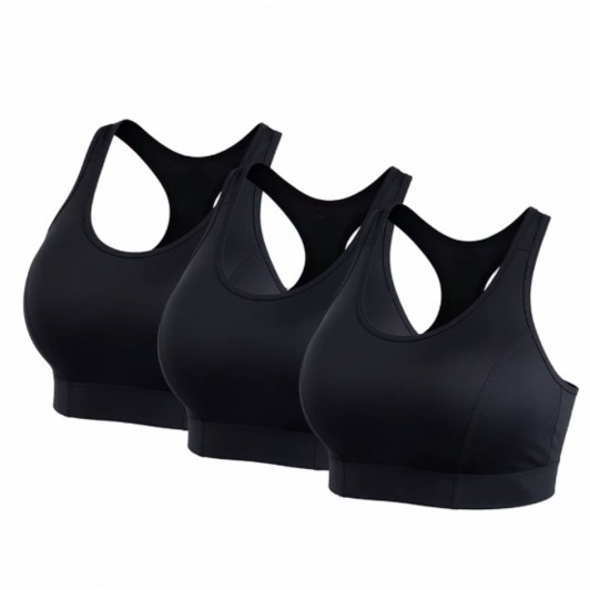 Set 3 Bustiere Premium Neopren Gama Mare negru, modelatoare, elastice, marimea XXL Set 3 Bustiere Premium Neopren Gama Mare negru, modelatoare, elastice, marimea XXL