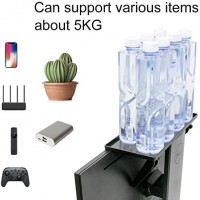 1+1 Gratis Polita TV pentru depozitare accesorii, suport universal, etajera, polita, culoarea negru