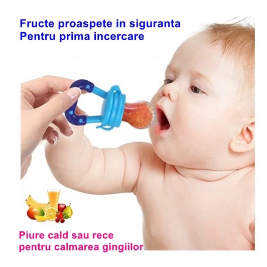 1+1 Gratis Suzeta Pentru Diversificarea alimentatiei bebelusilor, materiale sigure, fara BPA 6+ luni 1+1 Gratis Suzeta Pentru Diversificarea alimentatiei bebelusilor, materiale sigure, fara BPA 6+ luni