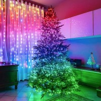 Instalatie de Craciun Smart, cu control din Aplicatie mobila, LED, Wireless, RGB, 5 m Instalatie de Craciun Smart, cu control din Aplicatie mobila, LED, Wireless, RGB, 5 m