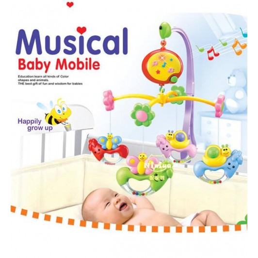 Carusel muzical pentru patut bebe, Musical Baby Mobile