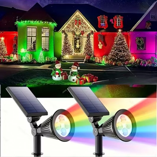 1+1 Gratis Lampa solara tip proiector fara fir, incarcare solara, Multicolor 1+1 Gratis Lampa solara tip proiector fara fir, incarcare solara, Multicolor