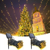 1 + 1 Gratis Instalatie solara 100 LED, exterior, Alb cald 1 + 1 Gratis Instalatie solara 100 LED, exterior, Alb cald