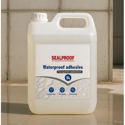 Lac acrilic impermeabilizant transparent pentru beton, pereti, pivnita, terasa, podea, gresie 5L