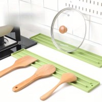 1+1 Gratis Suport compact pentru scurgere vase, din silicon 30 x 8 x 1 cm, Verde