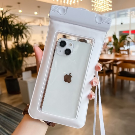 Husa universala smartphone touchscreen sensitive, 100% Waterproof, Snowproof, Dustproof, Culoare alb