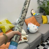 1+1 Gratis Tub Confetti cu Bani, Confetii Asortate Model Dolari, Eliberare prin Rasucire, Multicolor