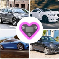 Forma LED Ambientala, Model Inima, Incarcare Solara/USB, Afisaj Baterie, 9.7 x 8.4 x 1.6 cm, Roz