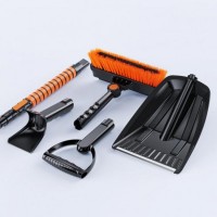 Set Lopata zapada , 5 in 1, Perie, Racleta, 2 Lopeti, Rotativa, Telescopica, Detasabila