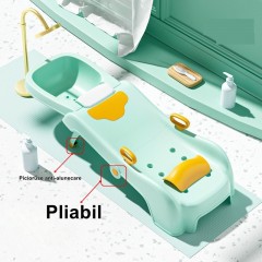 Suport pliabil pentru spalat parul, pentru Copii, cu Scurgere, Antialunecare, Reglabil, cu Manere