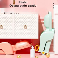 Suport pliabil pentru spalat parul, pentru Copii, cu Scurgere, Antialunecare, Reglabil, cu Manere